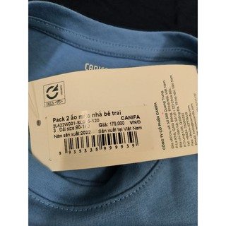 Pack 2 áo phông cộc tay mặc nhà bé trai Canifa