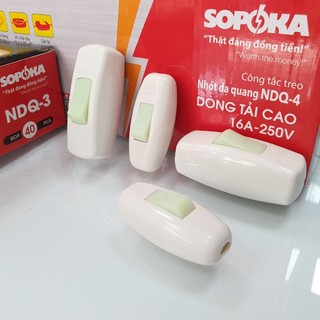 Công tắc điện treo quả nhót dạ quang sopoka ndq-3 ndq-4 cực đồng đúc