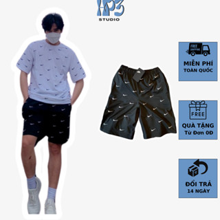 Quần đùi nam boy phố NIKE SWOOSH in logo, quần short nam thun form rộng co dãn boy phố local brand HP3