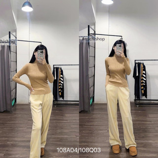 Quần suông cạp chun nhung tăm - 108Q03