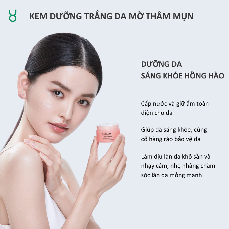 FOCALSKIN Kem Dưỡng Trắng Da Mờ Thâm Mụn Nám Đều Màu Da Vitamin C + Niacinamide +Tranexamic Acid 30g | BigBuy360 - bigbuy360.vn