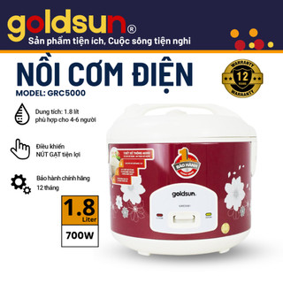 Nồi Cơm Điện Goldsun GRC5000 dung tích 1,8L 700W lòng nồi thiết kế tổ ong phủ chống dính 2 mặt cho gia đình
