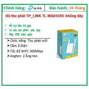 Thiết bị thu phát wifi tp link tl-wa855re; 24t
