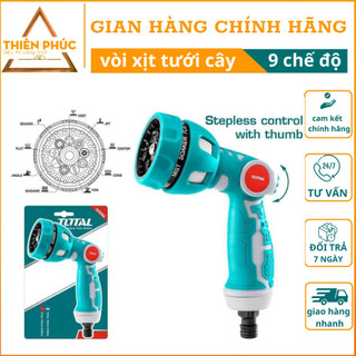 Vòi phun xịt tưới cây 9 chế độ total thwsg6091, vòi 9 kiểu phun tưới khác nhau