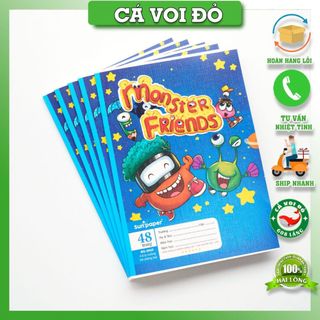 Vở 4 ô ly 80 trang chống lóa / Vở 4 ô ly 48 trang chống lóa Sunpaper cao cấp