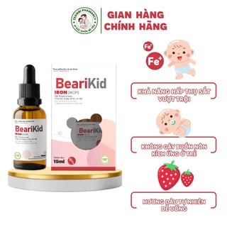 Sắt Bearikid - Sắt Zeambi hữu cơ dạng nhỏ giọt - Sắt amin thế hệ mới hấp thu gấp 3 lần cho trẻ sơ sinh
