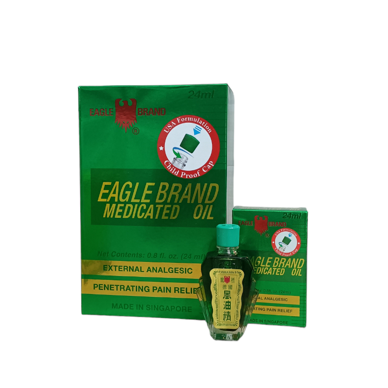 Combo 3 Chai Dầu Gió Xanh Mỹ Eagle Brand Medicated Oil 24ml Chai