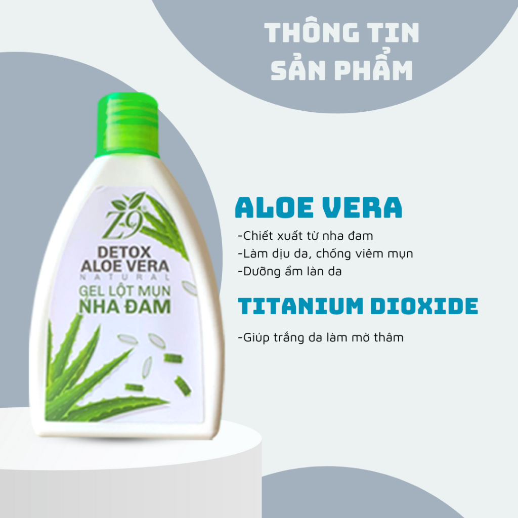 Gel Lột Mụn Nha Đam Z9 Sạch Mụn Thải Độc Chì Sáng Da Mịn Màng (35g,60g,200g )