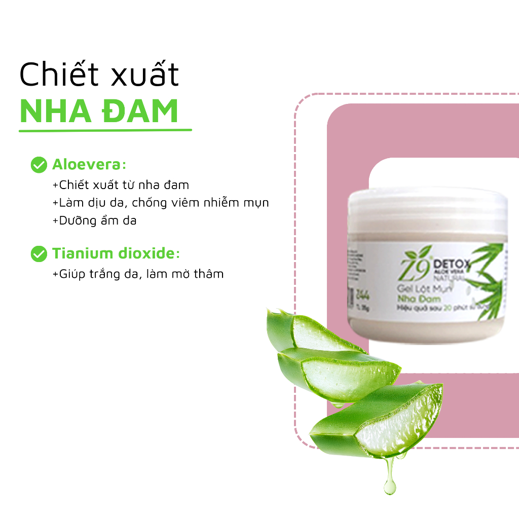 Gel Lột Mụn Nha Đam Z9 Sạch Mụn Thải Độc Chì Sáng Da Mịn Màng (35g,60g,200g )