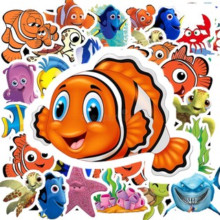 Set 50 sticker hình cà finding nemo | decal phản quang 7 màu halogram | chống nước | ms: 000304