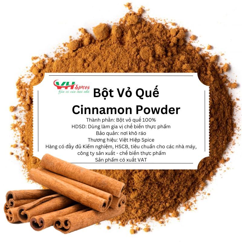 Bột Quế - Bột Vỏ Quế Nguyên Chất (Cinnamon Powder) Việt Hiệp