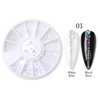 Khay tròn charm bi trong suốt tạo hiệu ứng giọt nước ẩn màu - khay gồm nhiều size đính móng N.P Nails