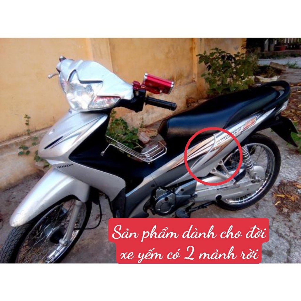 [TẶNG TEM 3 LỚP] Bộ Dàn áo C110 xe WAVE S110 đời 2009 - 2010 Màu BẠC (Chú ý phân biệt đời xe)