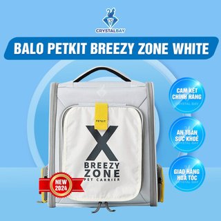 Balo Vận Chuyển Dành Cho Chó Mèo Thú Cưng PETKIT Breezy xZone Màu Trắng - Crystal Bay