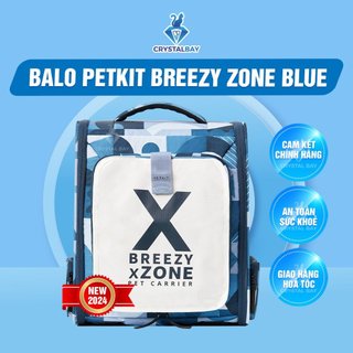 Balo Vận Chuyển Dành Cho Chó Mèo Thú Cưng PETKIT Breezy xZone Xanh Dương - Crystal Bay