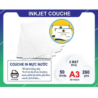GIẤY IN MÀU COUCHE BÓNG A3 2 MẶT ĐỊNH LƯỢNG 300GM( XẤP 50 TỜ)