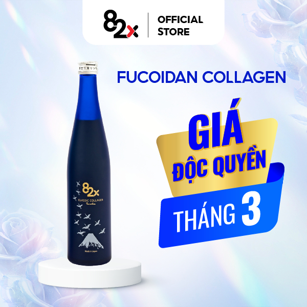 Nước Uống 82X Fucoidan Collagen Tảo Nâu Mozuku chứa 120.000mg Collagen và Fucoidan ( 500ml/chai)