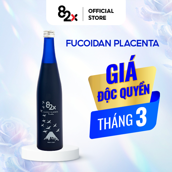 Nước Uống 82X Fucoidan Placenta hàm Lượng 450.000mg Placenta Từ Heo Shizuoka Và Fucoidan Từ Tảo Nâu Mozuku.