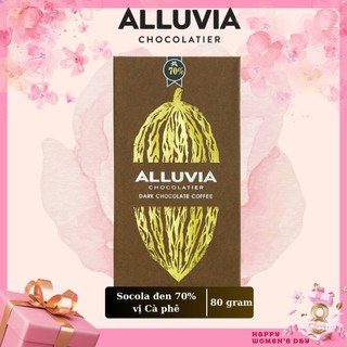 Socola đen Alluvia 70% Cacao vị Cà Phê đắng vừa ít ngọt | Alluvia Dark Chocolate Coffee less sugar