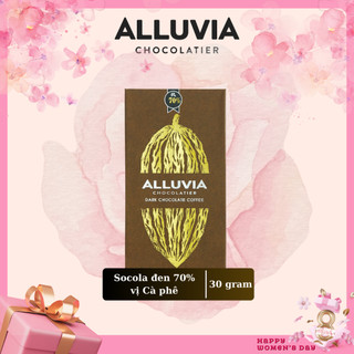Socola đen Alluvia 70% cacao vị Cà Phê đắng vừa ít ngọt | Alluvia Dark Chocolate Coffee 30g