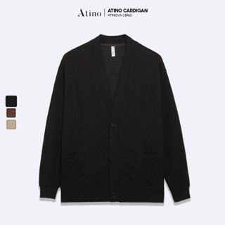 Áo Khoác Cardigan nam mùa đông ATINO dày dặn ấp áp thời trang Hàn Quốc form Regular AK3.8965