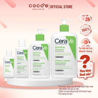 Sữa rửa mặt cerave hydrating cleanser sữa rửa mặt cerave cho da thường đến khô 30ml/88ml/236ml/473ml