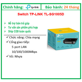 Switch tp link tl-sg1005d -- 5p/1gb; 24t