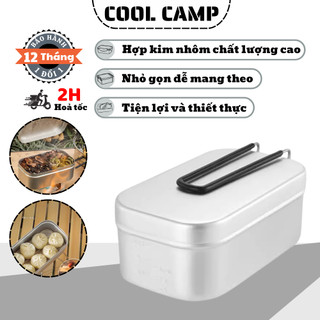 Hộp Đựng Cơm Nhỏ Gọn Hợp Kim Nhôm Giữ Nhiệt, Hộp Cơm Văn Phòng Dễ Tháo Lắp Thuận Tiện Cắm Trại
