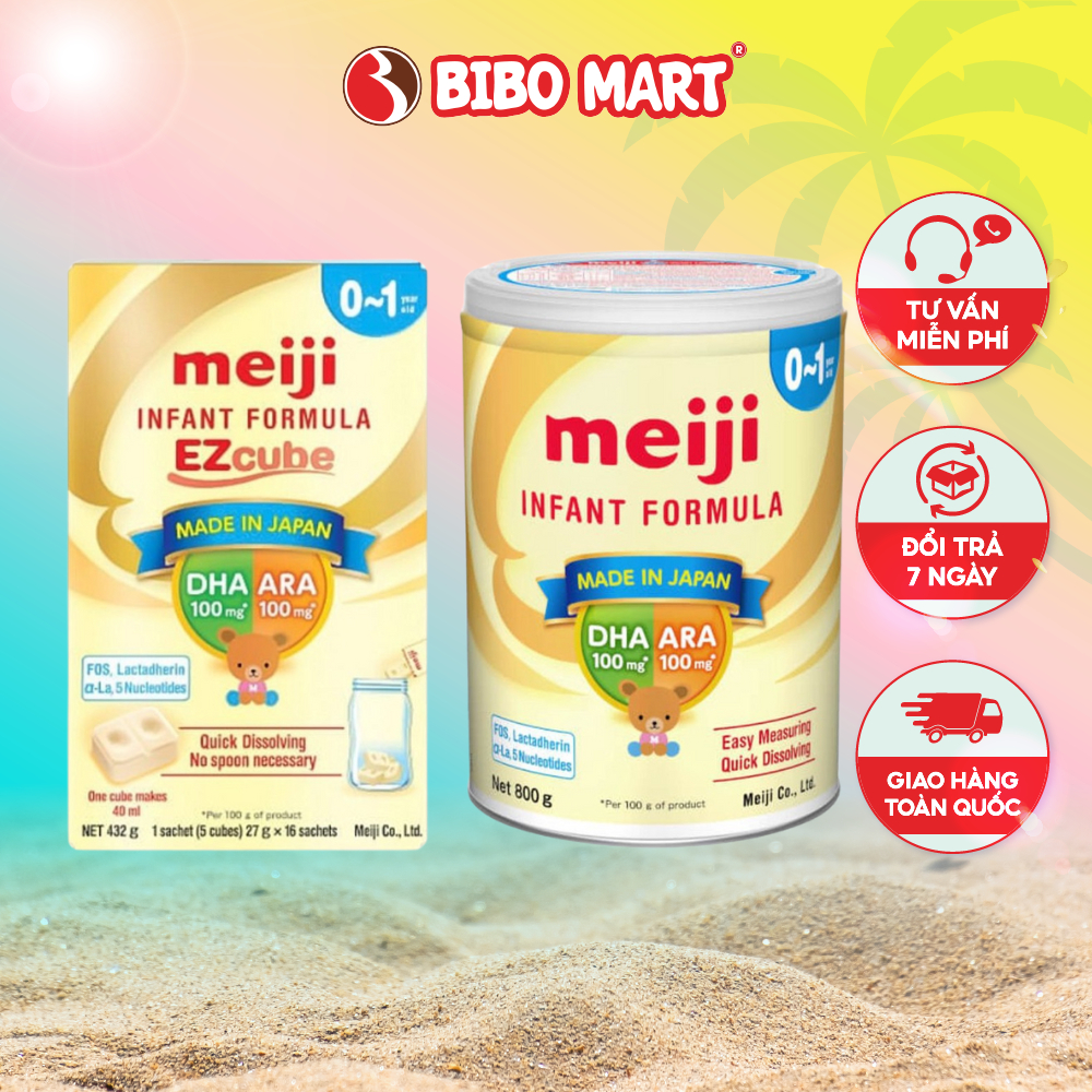 Sữa Meiji Infant Formula Nhập Khẩu Nội Địa Nhật Chính Hãng Tăng Sức Đề Kháng Hỗ Trợ Tiêu Hóa Lon 800g - Bibo Mart