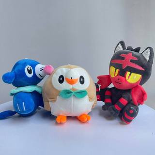 Gấu Bông Pokemon Bộ 3 Alola Cú mèo Mokuro, Mèo lửa và hải cẩu  size trung 20-22cm