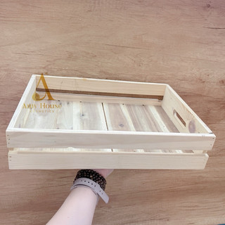 Khay gỗ chữ nhật - gỗ thông , khay gỗ đựng quà, khay gỗ đựng trái cây