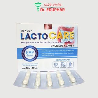 Men tiêu hóa LACTOCARE - Hộp 100 viên hỗ trợ giảm triệu chứng rối loạn tiêu hóa