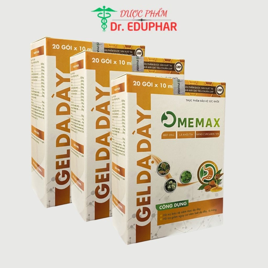 GEL DẠ DÀY OMEMAX hộp 20 gói 10ml giảm nguy cơ viêm loét dạ dày tá tràng