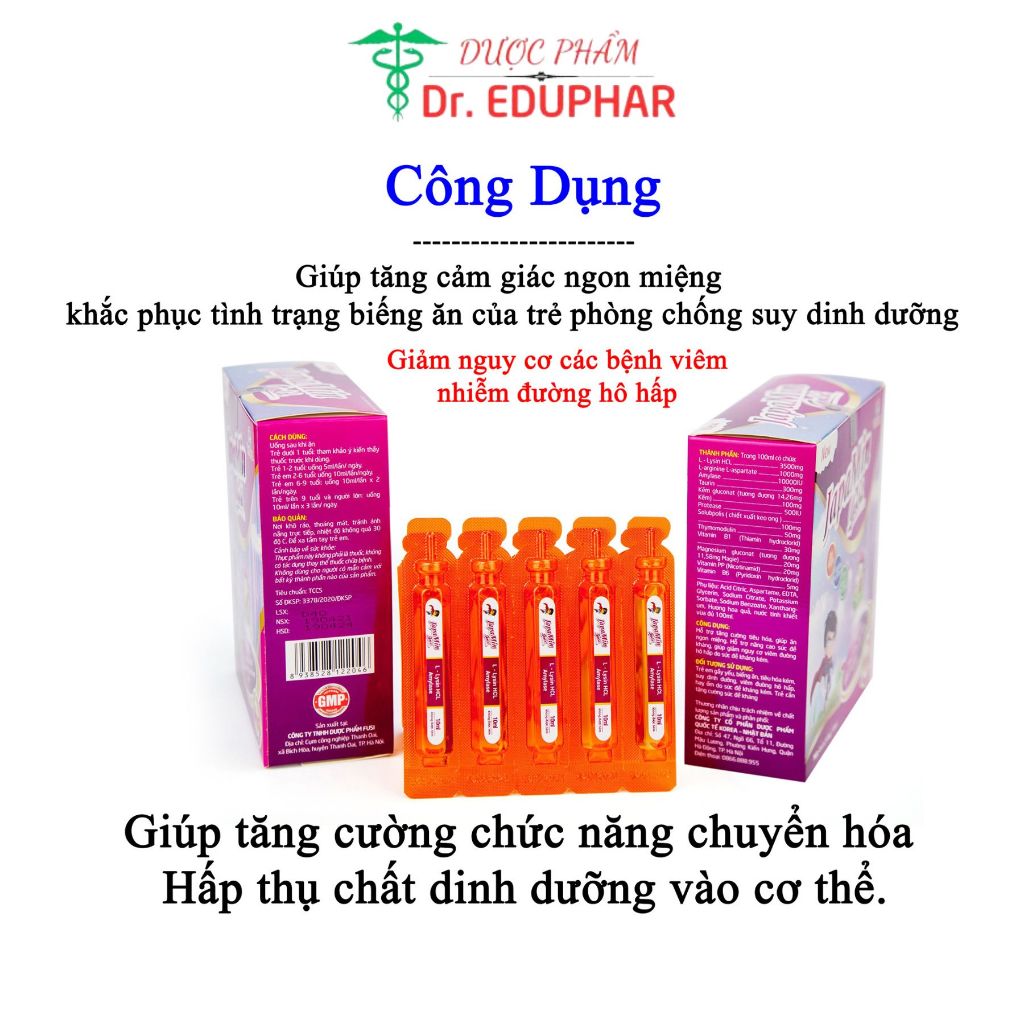 Japamin Gold hộp 20 ống Siro ăn ngon cho bé giúp trẻ ăn ngon ngủ ngon tăng đề kháng, giúp trẻ tăng cân tự nhiên