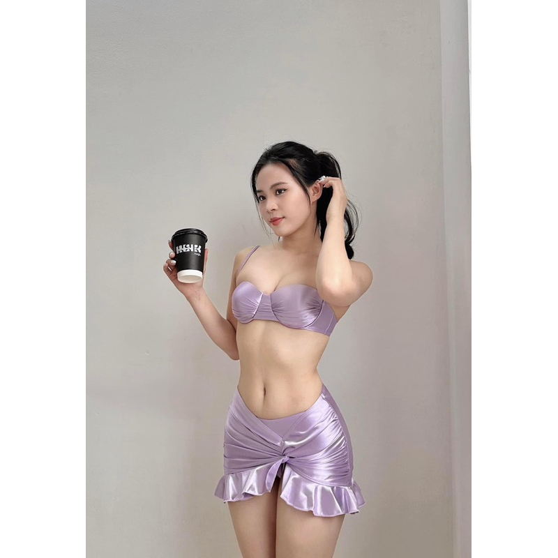 BIKINI HAI MẢNH KÈM KHĂN QUẤN HÀNG LỤA CAO CẤP