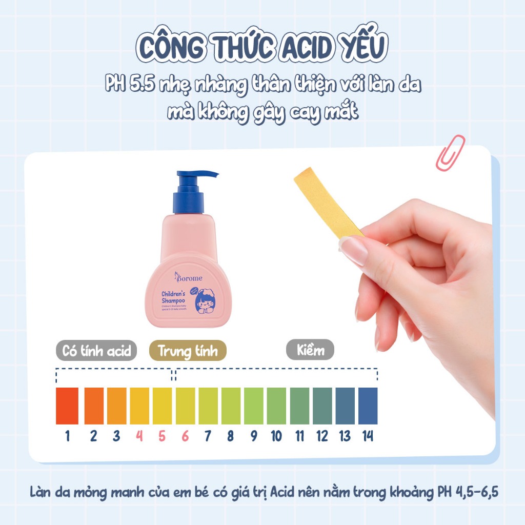 [ Combo HIỆU QUẢ ] Combo dầu gội + dầu xả trẻ em Borome gấp đôi Keratin giúp tóc suôn mượt, chắc khỏe, dung tích 335ml