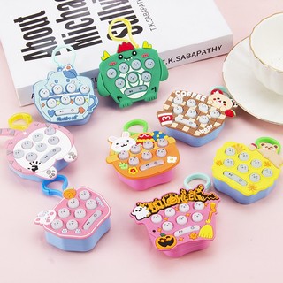 Máy chơi game Pop It mini, móc treo chìa khóa pop it mini sẵn pin siêu dễ thương