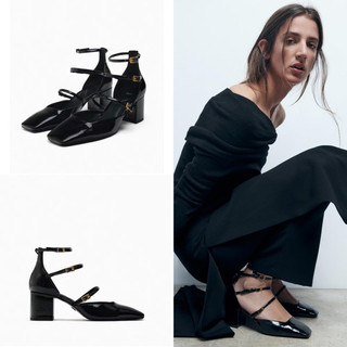 Giày sandal nữ z.ra 3 quai cài ngang fullbox
