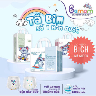 Combo 2 bịch tã/bỉm bemom plus hàn quốc đủ size s, m, l, xl, xxl, xxxl