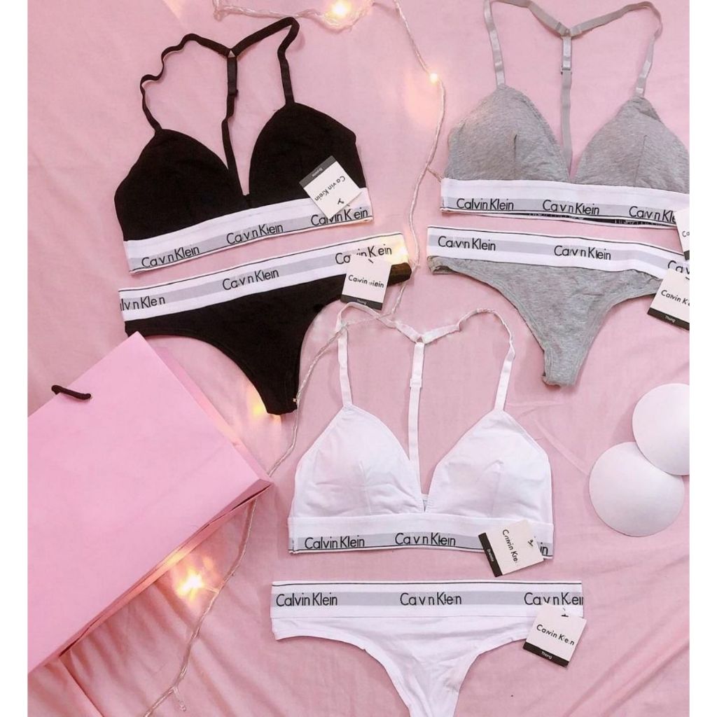 Set đồ lót cê ka cotton kiểu giọt lệ, cài dây, chất mềm mịn,siêu gợi cảm - CKY