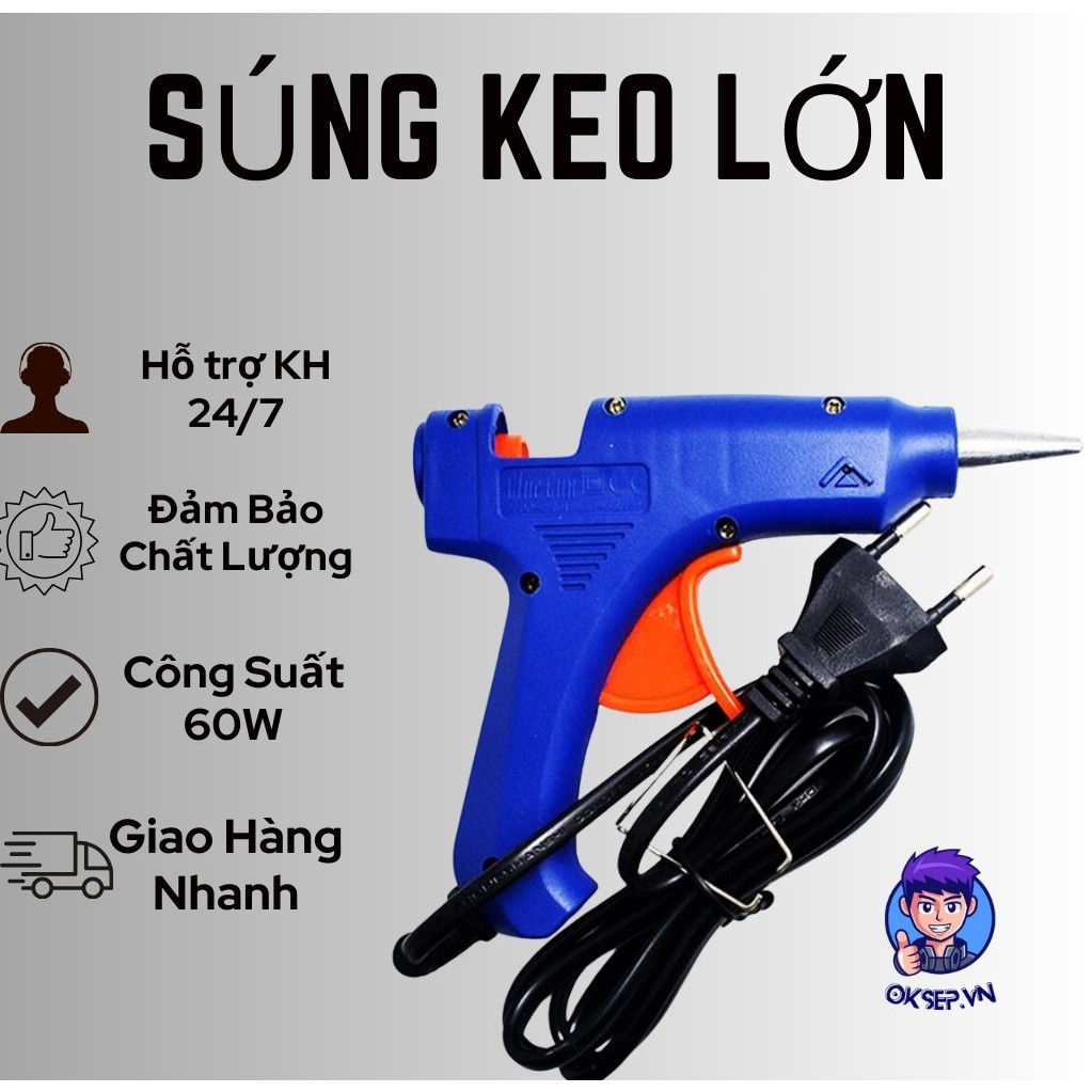 Súng Bắn Keo Nến - máy bắn keo - Bắn Keo Nến - Que Keo Nến - Keo Nến To + Keo Nến Nhỏ - Keo Silicon