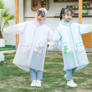Áo mưa cho bé trai bé gái 2-9 tuổi màu trắng am03