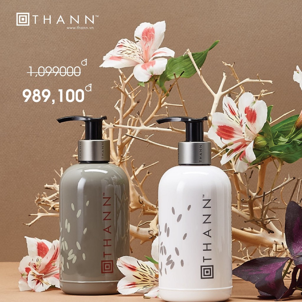 Sữa tắm 320ml + sữa dưỡng thể 320ml THANN