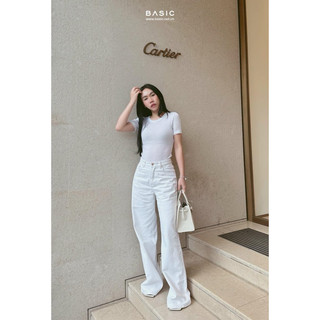 Áo thun trơn tay ngắn BASIC LYS TOP