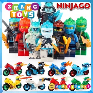 Đồ chơi Xếp hình Ninjago Season 11 Jay Zane Kai Lloyd Nya - Cole - Ice Emperor - General Vex Minifigures lele PRCK 61015