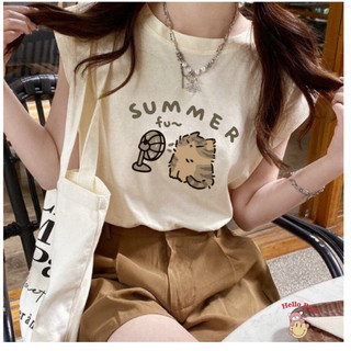 Áo thun nữ sát nách không tay alice, áo phông nữ chất cotton in hình thời trang