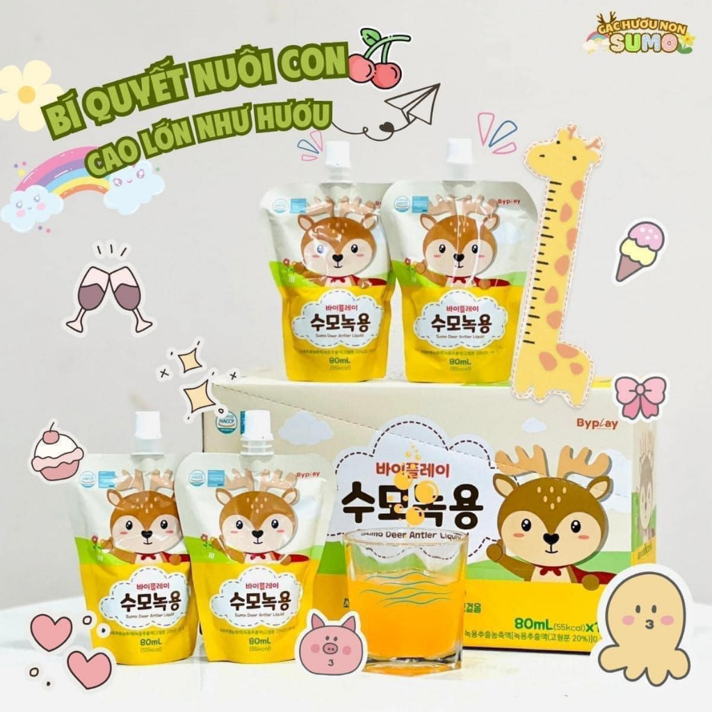 Gạc Hươu Non Tăng Cân SUMO Hàn Quốc - Giúp Bé Ăn Ngon, Tăng Cân Vượt Trội, Hấp Thu Tốt, Cải Thiện Biếng Ăn