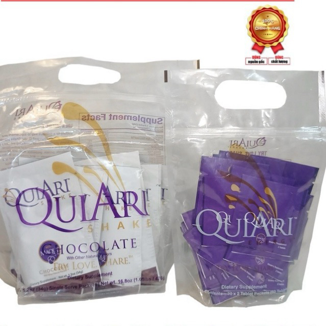 Quiari Shake và Quiari Energy bộ đôi hỗ trợ giảm cân socola/vani
