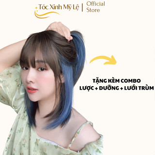 Tóc Giả Cao Cấp, Đẹp, Nhẹ, Chịu Nhiệt, An Toàn Cho Da Đầu, Tóc Xinh Mỹ Lệ ML04 Bộ Tóc Nguyên Đầu Dài 35cm