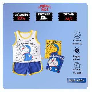 Quần áo trẻ em bé trai, bé gái áo sát nách Doraemon chất cotton cao cấp hàng vnxk Nhà MiDuKid